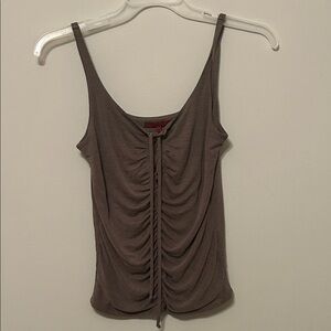 Elegant Gathered Camisole in Brown